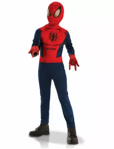 Klassiek Spiderman™ jongenskostuum in cadeauverpakking, Maat: 3–4 jaar (90 tot 104 cm)