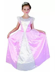 Déguisement princesse fille rose et blanc, Taille: 4–6 ans (110–120 cm)