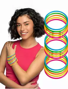 15 Bracelets multicolores fluos