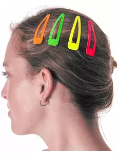 4 Barrettes à cheveux colorées