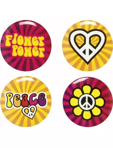 4 Pins Hippie Flower Power