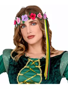 Anneau fleur multicolore pour cheveux pour fée hippie Elfe