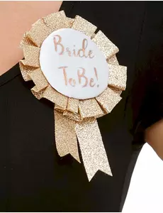 Bride to be badge goud