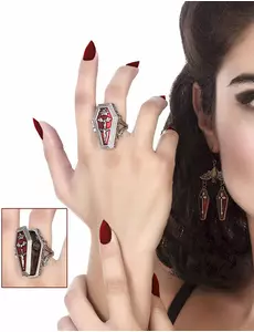 Bague cercueil porte poison adulte
