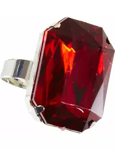 Rode edelsteen ring voor dames Halloween