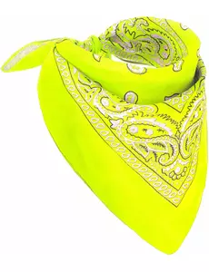 Fluo gele bandana voor volwassenen