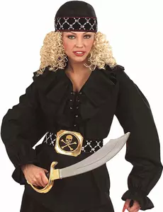Piraten hoofddoek met doodskoppen voor volwassenen