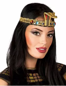 Egyptische hoofdband met nepjuweel voor volwassenen