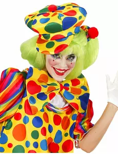 Beret à pois clown adulte