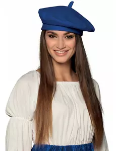 Blauwe Baskische baret voor volwassenen