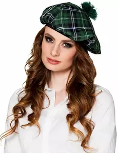 Groene Schotse baret voor volwassenen