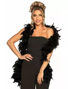 Luxe zwarte boa 80 g