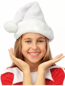 Zilver en wit kerstmuts voor kinderen