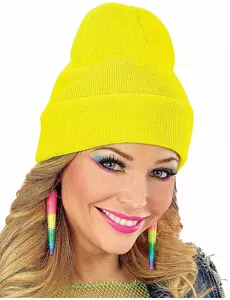 Bonnet jaune fluo adulte