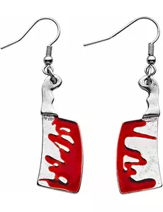 Boucles d'oreilles hâches ensanglantées adulte