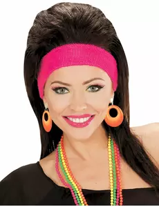 Boucles d'oreilles orange fluo adulte