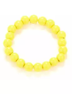 Bracelet perles jaune adulte