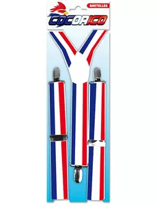 Rood wit blauw bretels voor volwassenen