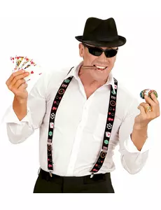 Pokerspeler bretels voor volwassenen