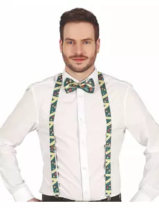 Bretelles vertes de Noël adulte