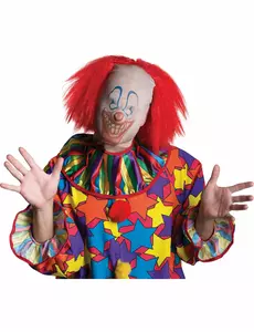 Cagoule clown avec cheveux adulte Halloween