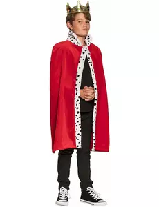 Cape roi rouge 80 cm enfant