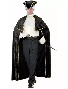 Venetiaanse charmeur cape met jabot voor volwassenen