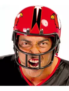 Casque joueur football rouge adulte