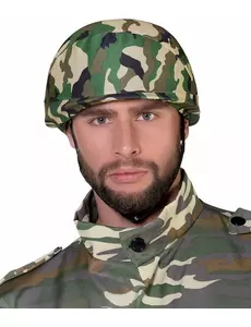 Casque militaire imprimé camouflage adulte