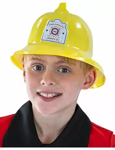 Casque pompier jaune