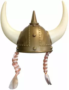 Casque viking avec tresses adulte