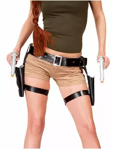 Ceinture aventurière avec pistolets adulte