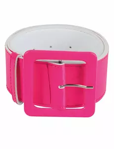 Ceinture large rose fluo adulte