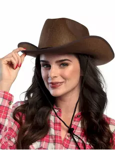 Chapeau cowboy marron adulte