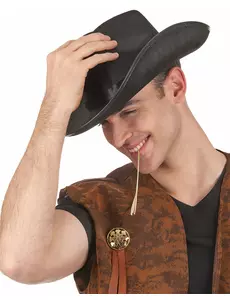 Chapeau cowboy noir pour adulte