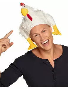 Chapeau de coq blanc