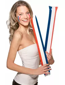 Rood wit blauw supporter opblaasbare klappers