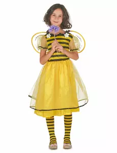 Déguisement abeille tutu avec ailes filles, Taille: 10–12 ans (130–140 cm)