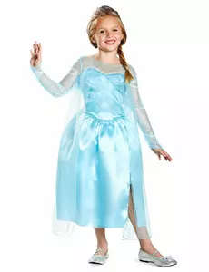 Klassiek kostuum Elsa de Frozen™ voor meisjes, Maat: 7–8 jaar (124–136 cm)