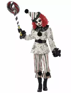 Déguisement clown sinistre luxe enfant, Taille: 10–12 ans(148 cm)