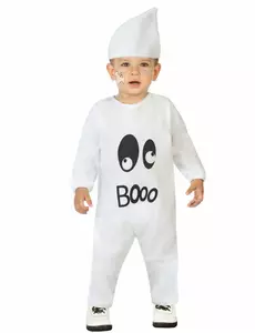 Schattig wit spook kostuum voor baby's, Maat: 6–12 maanden