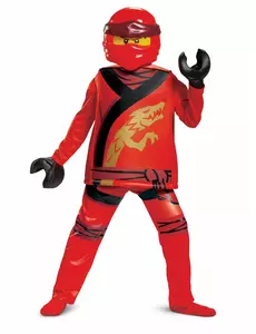 Déguisement deluxe Kai Ninjago - LEGO™ enfant, Taille: 10–12 ans(137–149 cm)