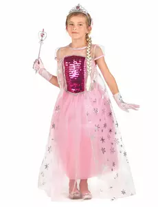 Déguisement et accessoires de princesse rose fille, Taille: 10–12 ans