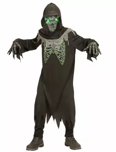 Déguisement la faucheuse noire et verte enfant, Taille: 5–7 ans (128 cm)