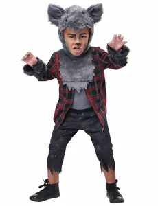 Jongen weerwolf vermomming, Maat: 3–4 jaar (101 cm)