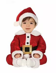 Luxe kerstman vermomming voor baby's, Maat: 12–18 maanden