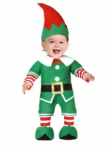 Déguisement petit lutin de Noël bébé, Taille: 12–18 mois (82–88 cm)