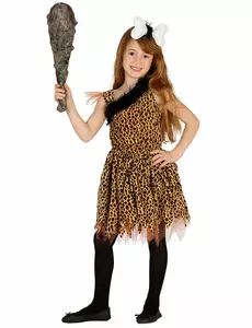 Déguisement préhistorique fille, Taille: 5–6 ans (110–115 cm)