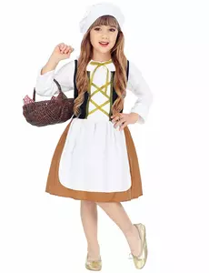 Déguisement servante du Moyen-Age fille, Taille: 2–3 ans (104 cm)