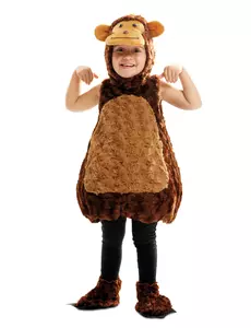 Déguisement singe peluche enfant, Taille: 1–2 ans (80-92 cm)